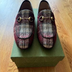 NIB Gucci Jordaan Tweed Loafer
